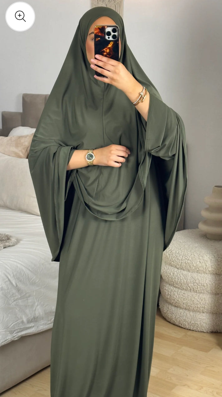 Khimar + abbaya jersey premium.