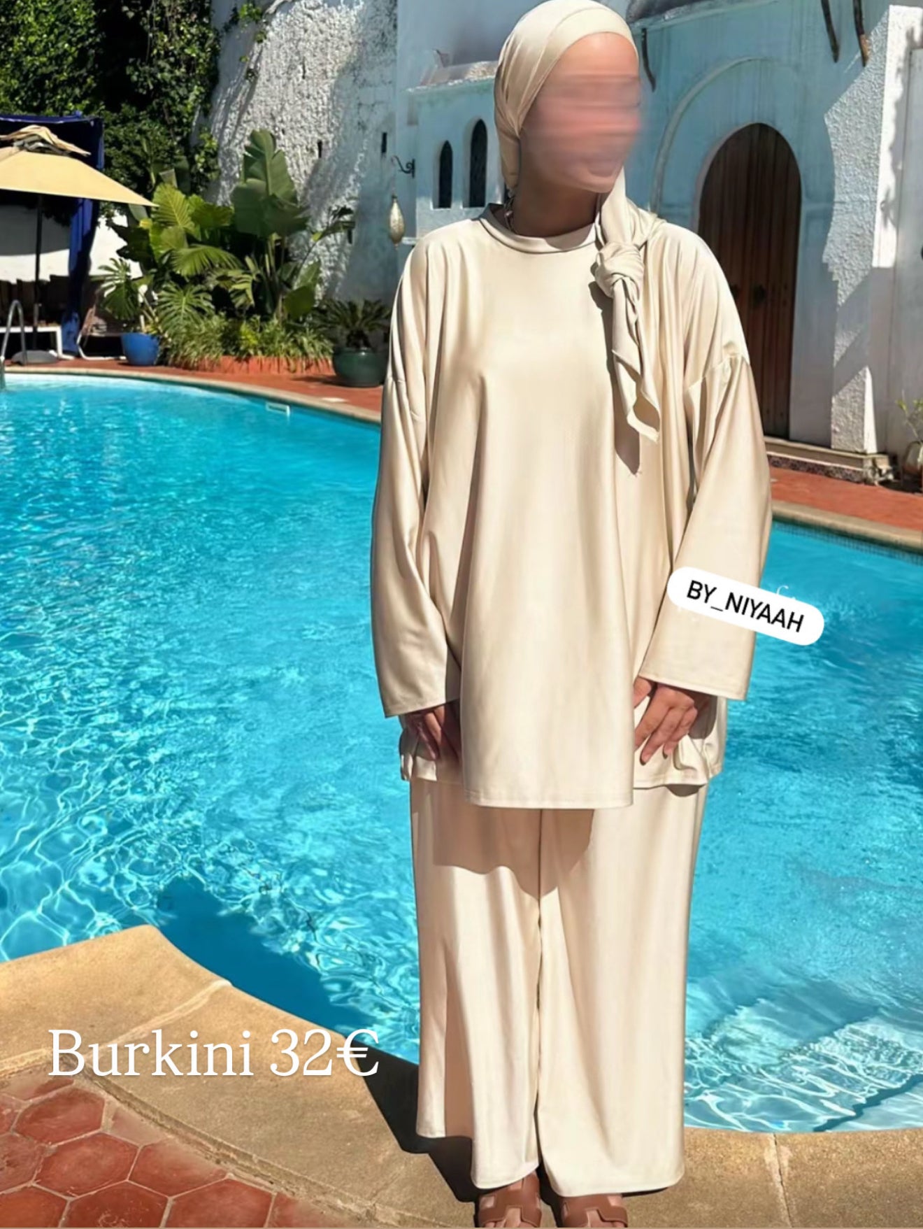 Burkini  3 piezas satinado